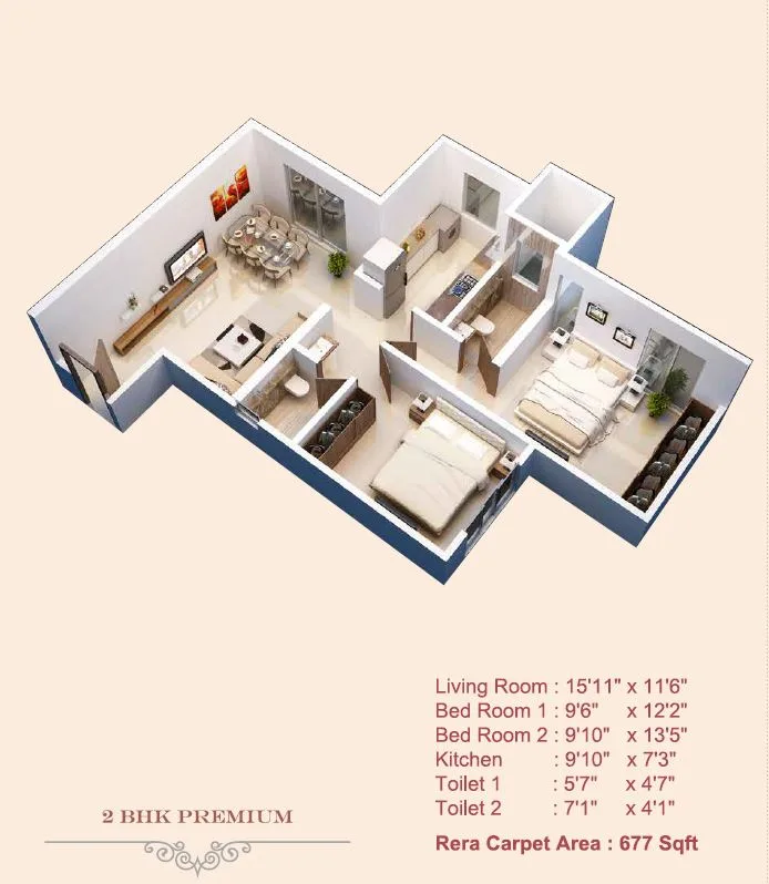 Avant Heritage 2BHK Premium