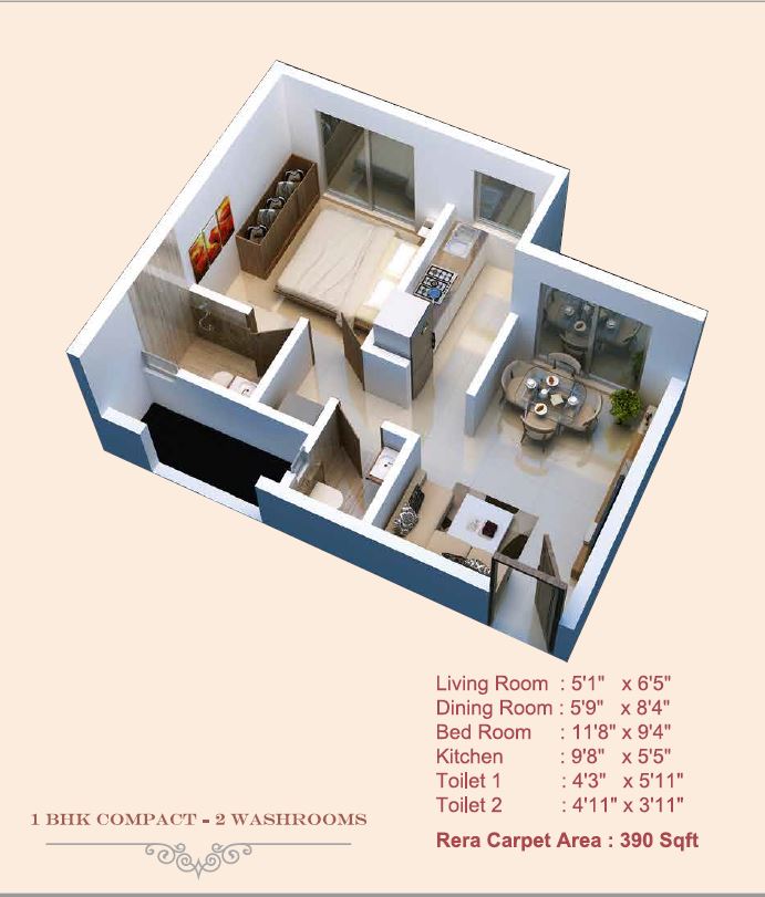 Avant Heritage 1BHK Compact