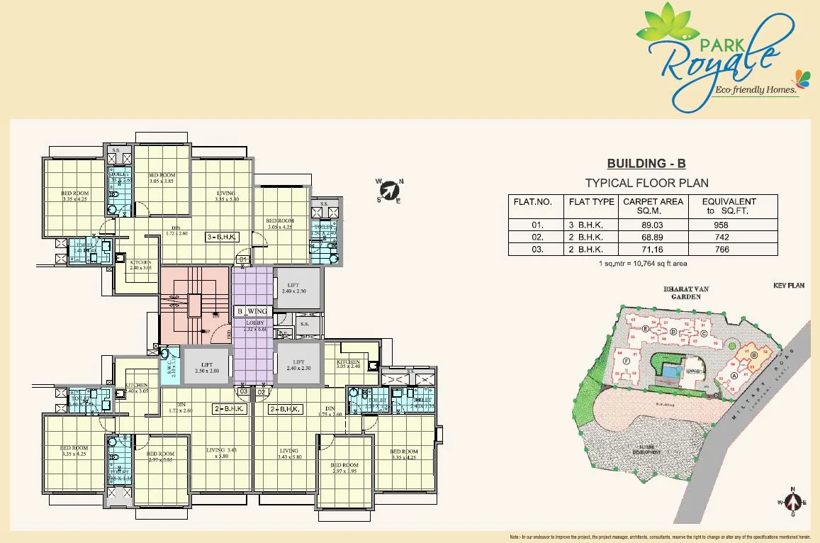 Prak Royale Typical floor Plan Wing B