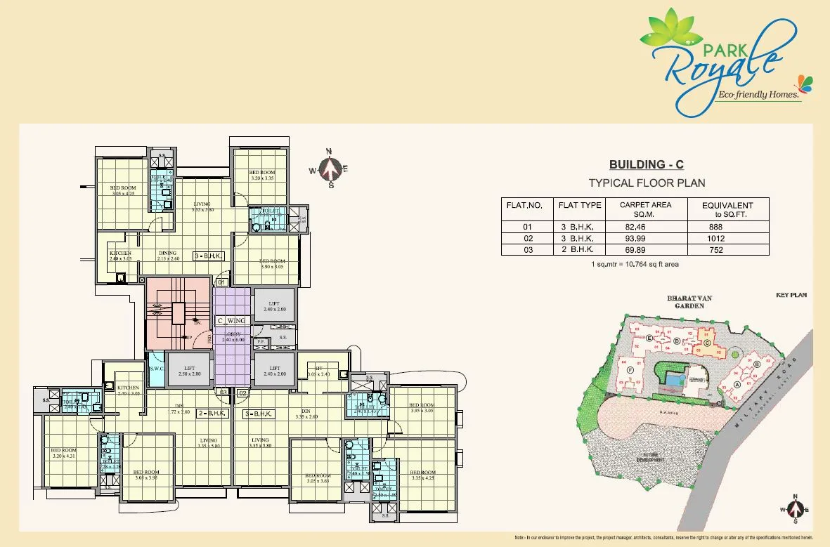 Prak Royale Typical floor Plan Wing C