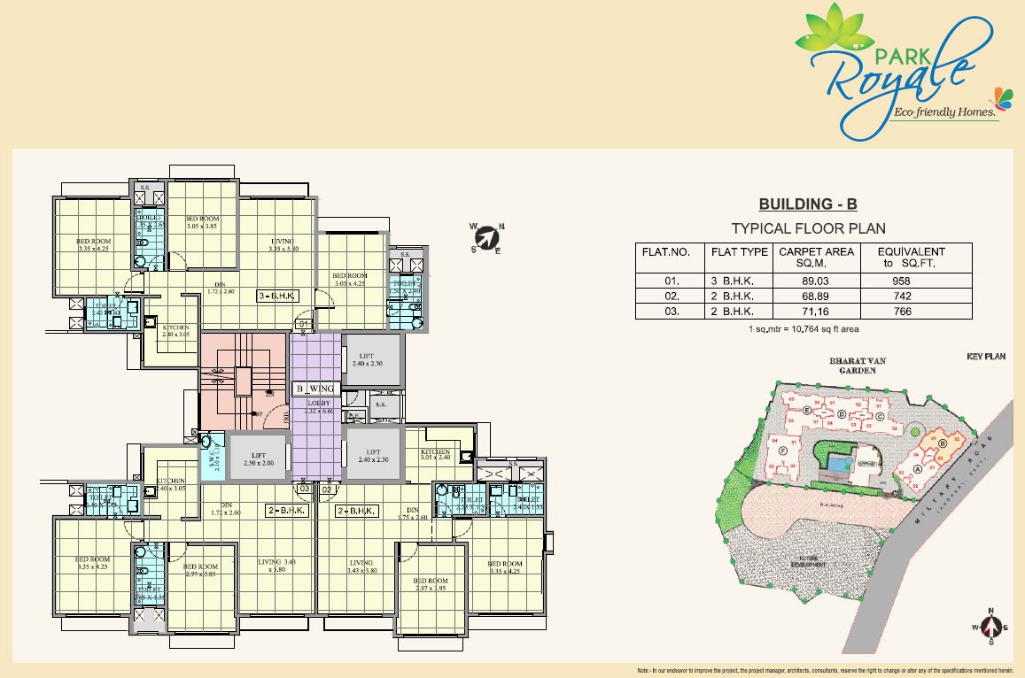 Prak Royale Typical floor Plan Wing B