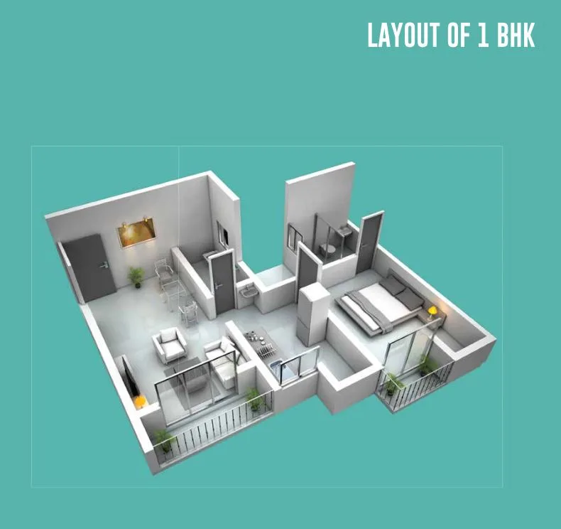 Dahlia 1BHK Layout (2)