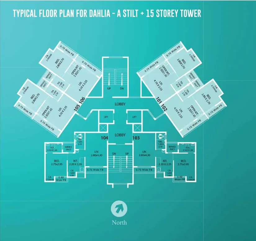 Dahlia Typical floor Plan 1