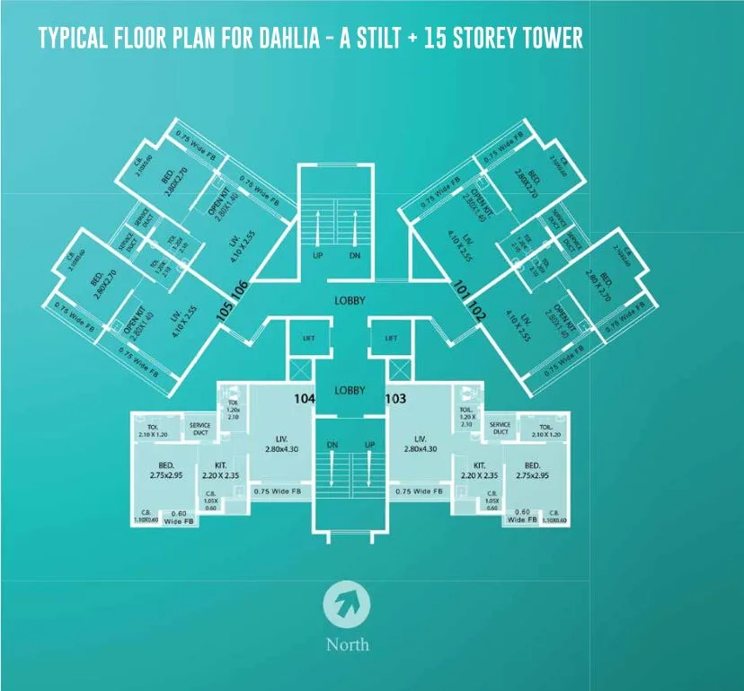 Dahlia Typical floor Plan 2