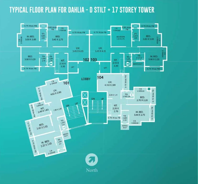 Dahlia Typical floor Plan 3