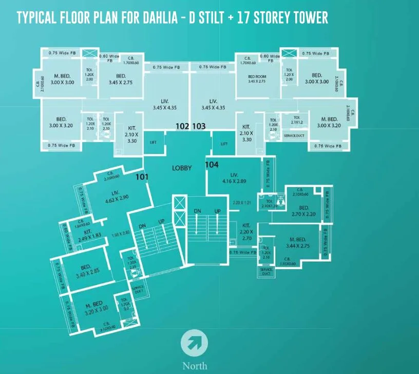Dahlia Typical floor Plan 4