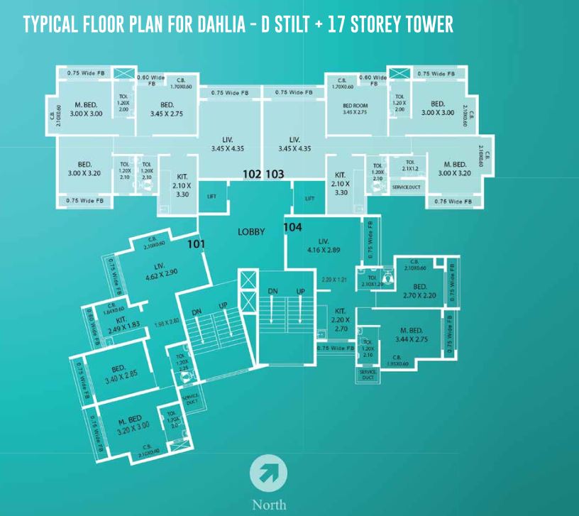 Dahlia Typical floor Plan 4