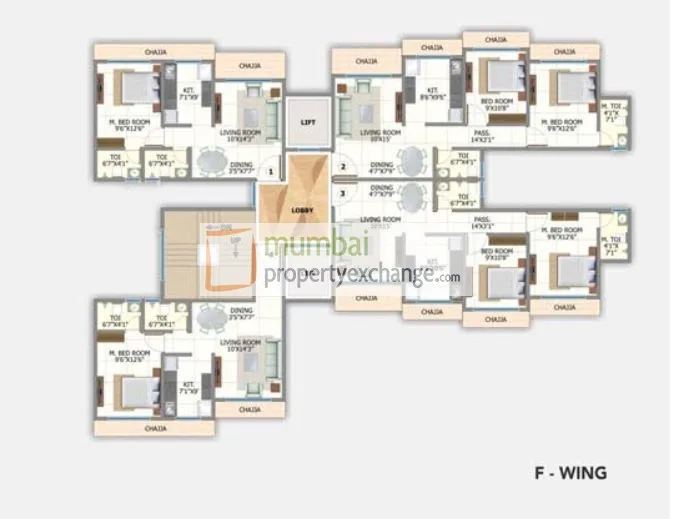F wing Floor Plan