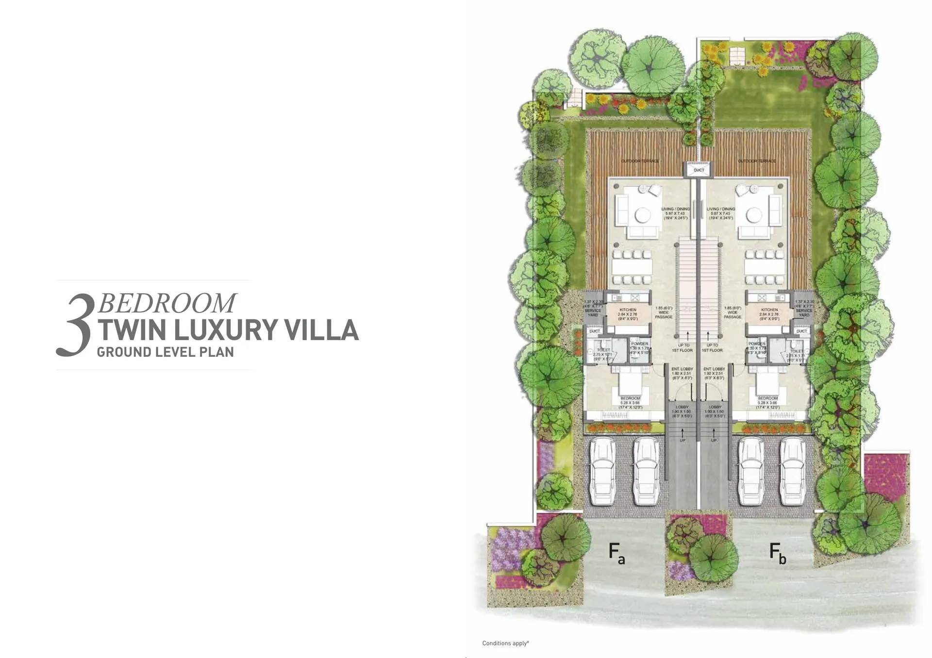 3 bedroom twin villa ground floor - from official PDF, page 5