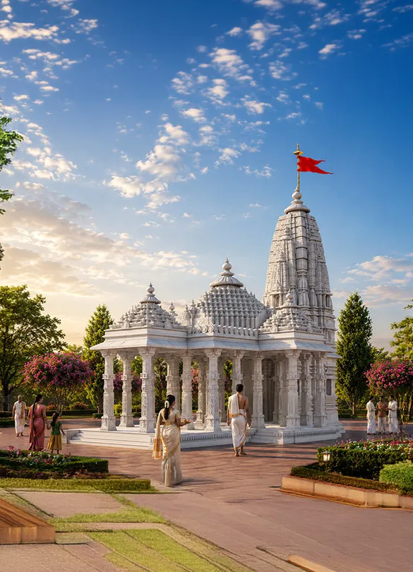 Ganesh Temple (developer visual, illustrative unless marked actual)