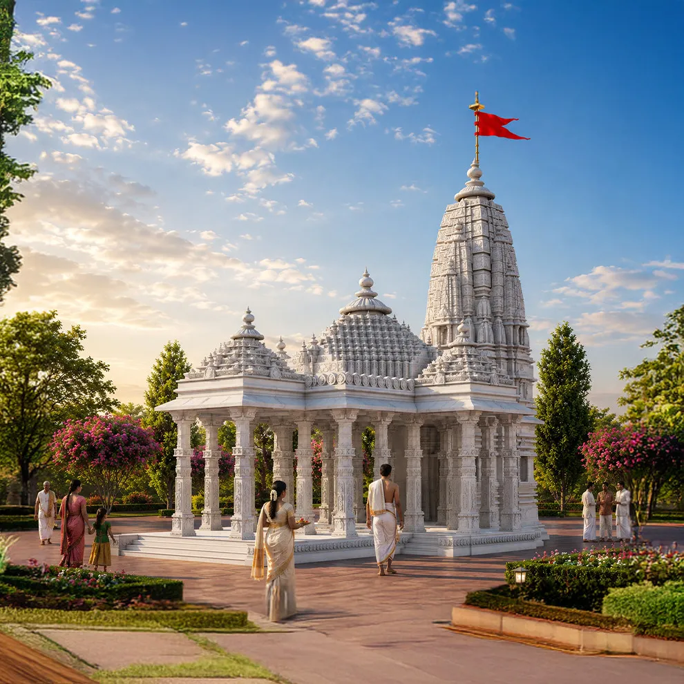 Ganesh Temple (developer visual, illustrative unless marked actual)