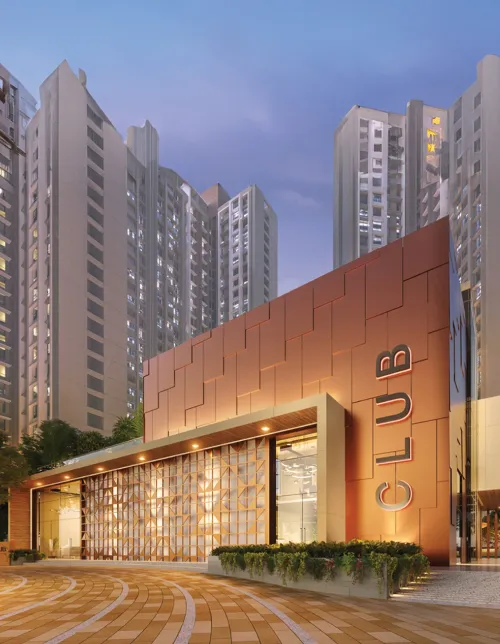 Club Namaah: A 14,000 sq. ft. lifestyle clubhouse (developer visual, illustrative unless marked actual)
