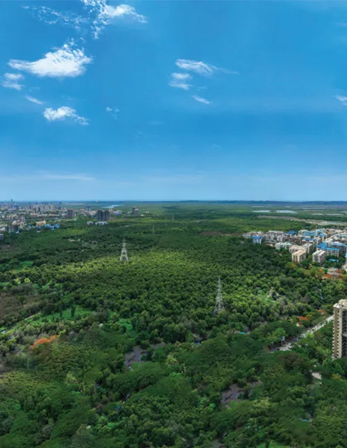 Mangrove living: Where nature meets city life (developer visual, illustrative unless marked actual)