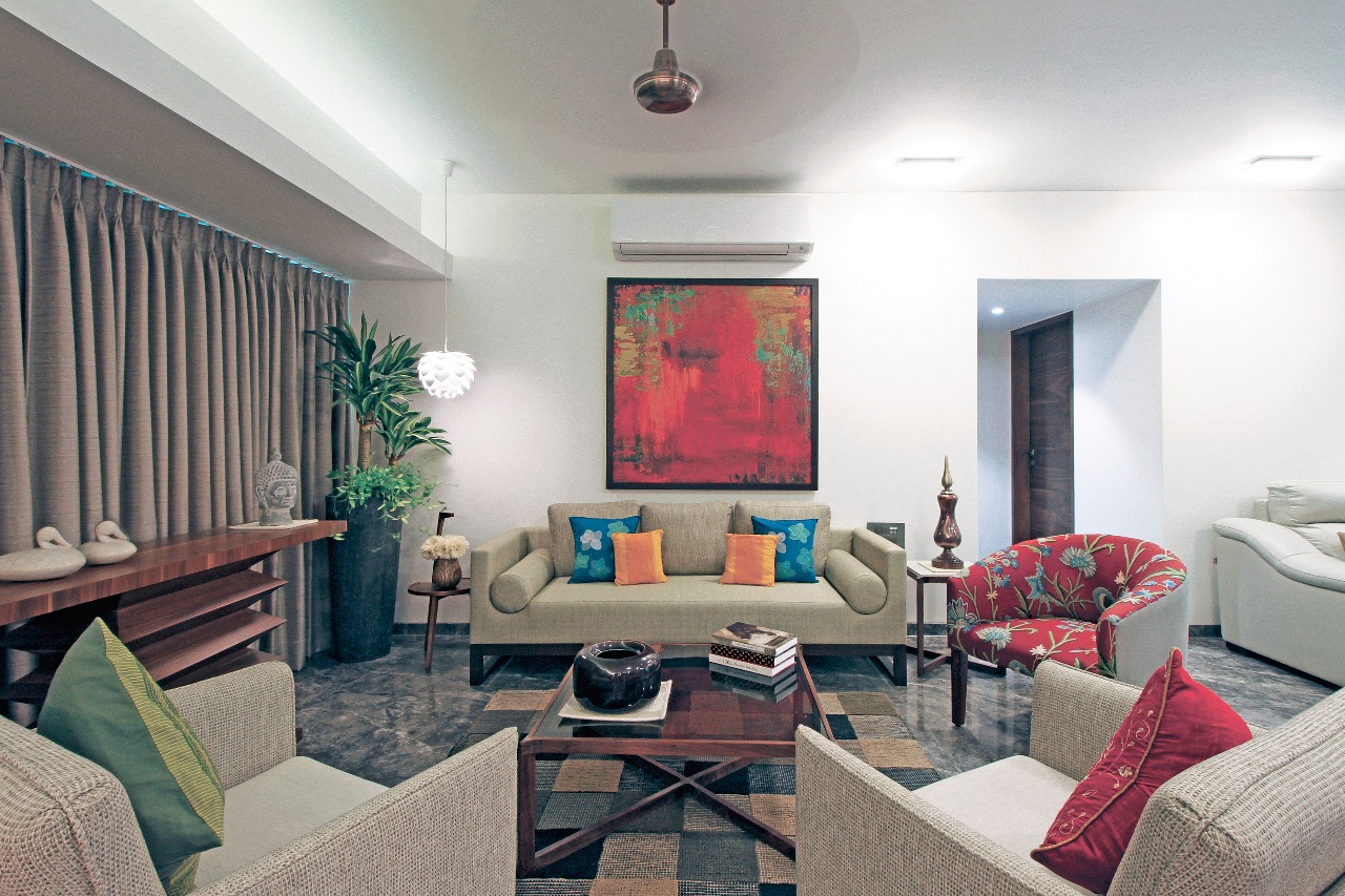 Living Room - Gurudev Bhavan, Khar West