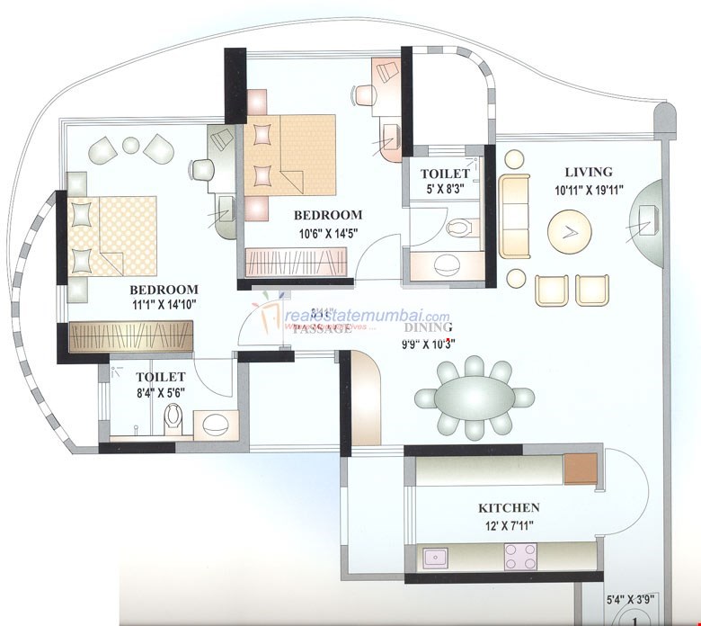 Floor Plan2 - Kalpataru Horizon, Worli