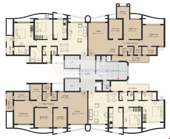 Floor Plan - Kalpataru Estate, Andheri East