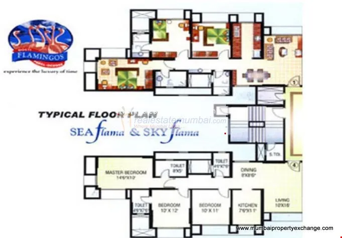 3 BHK Flats on Rent in Sky Flama, Parel