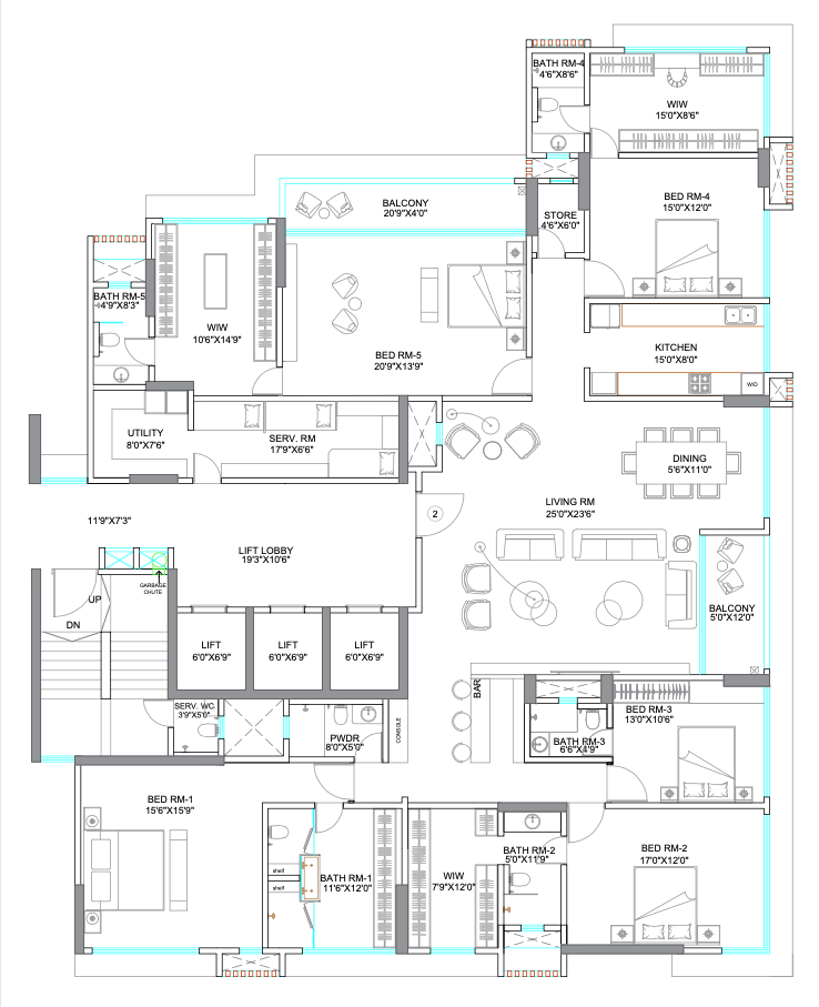 5 BHK Flats for Sale in Lotus Ayana, Juhu