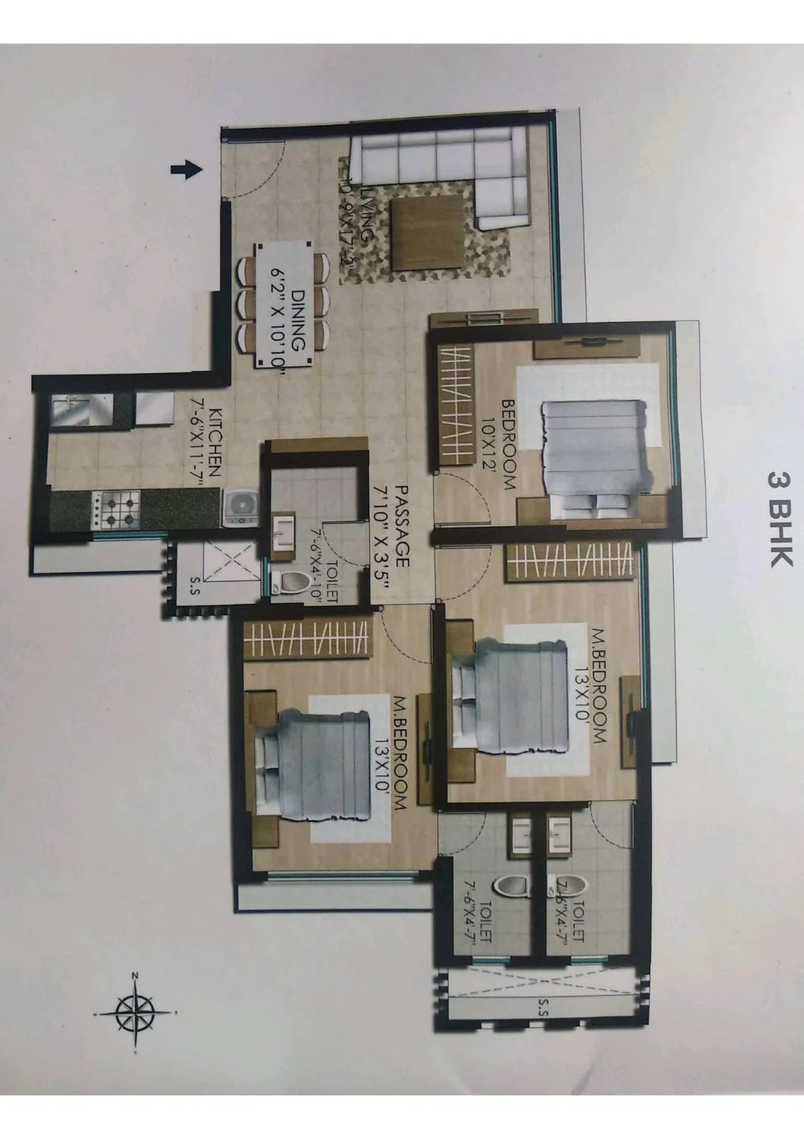 3 BHK Flats on Rent in Chandak Stella, Goregaon West