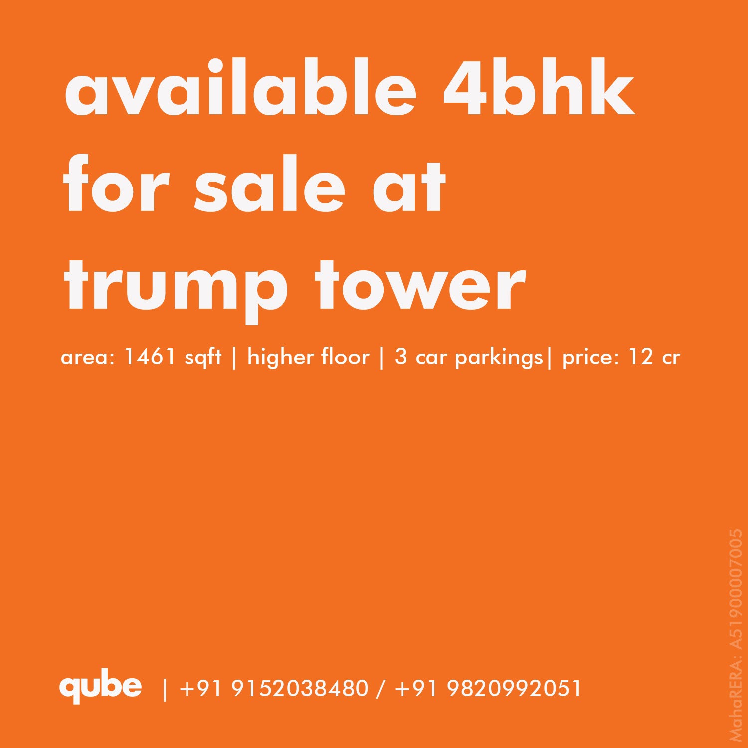 4 Semi-Furnished in Trump Tower , Worli