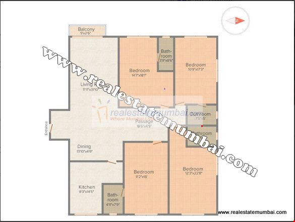 Floor Plan - Cameron Heights, Andheri West